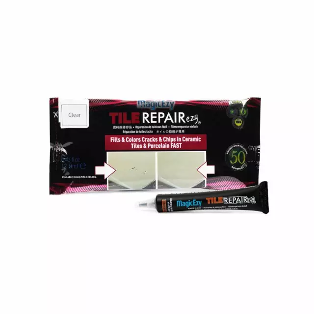 Tile REPAIRezy: (Clear) Easy Porcelain Tile Chip Repair - MagicEzy