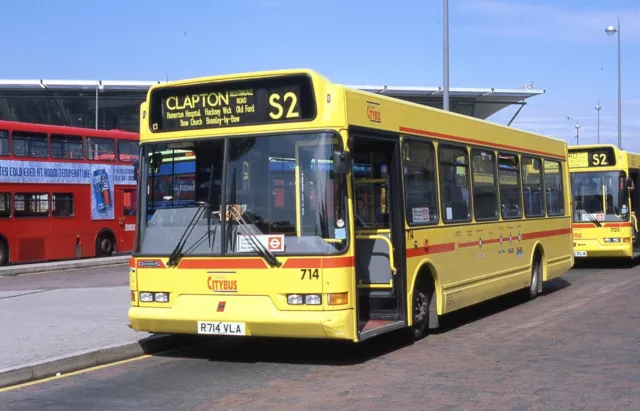 Colour slide, Capital Citybus, Dennis Dart, R714VLA