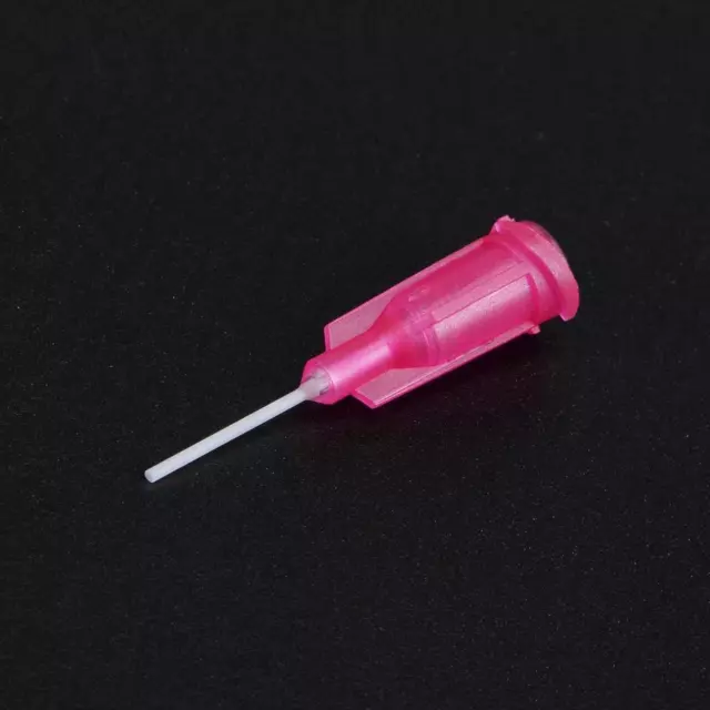 100Pcs 25G Dispensing Needles  Red, 1/2" PTFE Needle Tips with Flexible Needle