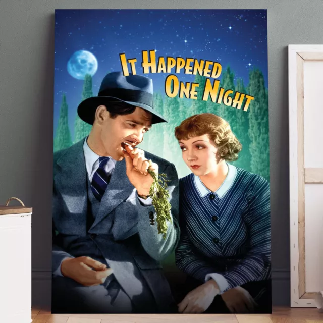 Canvas Print: It Happened One Night Movie Poster Wall Art