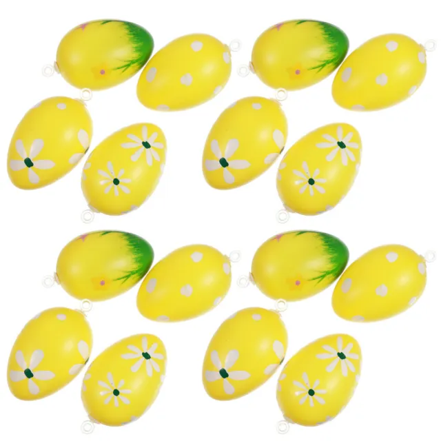 20 Pcs Plastic Material Easter Eggs Child Mini Ornaments for Tree