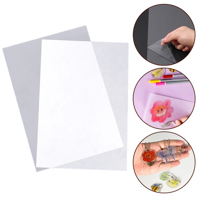 Kit De Feuilles Plastique Thermorétractable 232 Pièces – A4/A5, 100 Porte-clés, 100 Anneaux, 12 Crayons – DIY Créatif