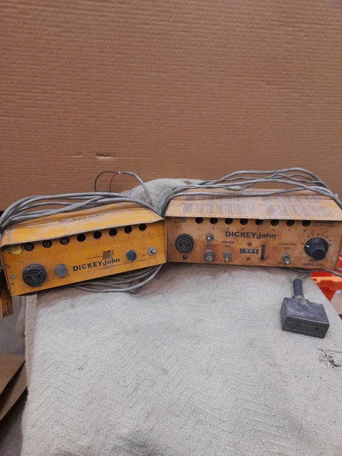 2 DICKEY-JOHN PLANTER MONITORS Model # DJ-80P, AND DJ3R8 ?, PARTS OR REPAIR,USED