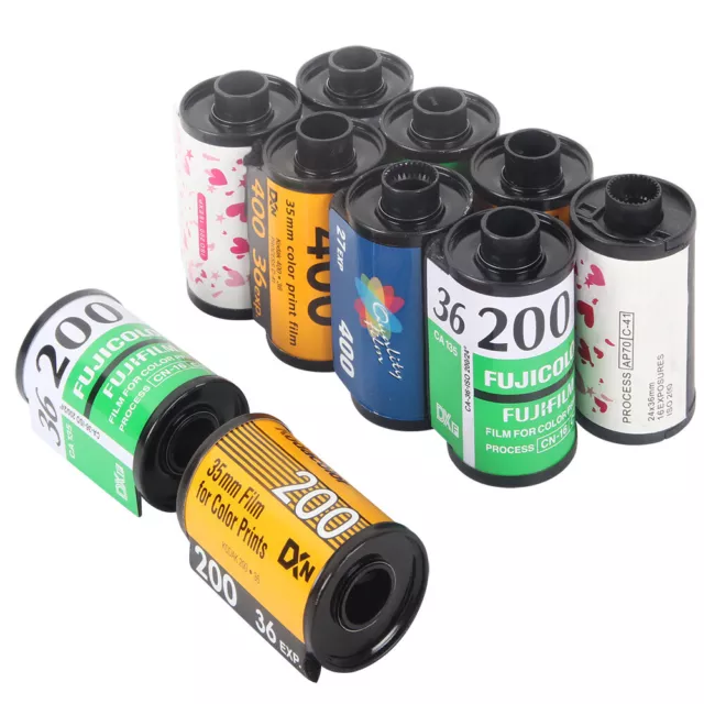 10x Retro 135 35mm Empty Film Canisters Spools Cassettes For Kodak Fuji Fomapan