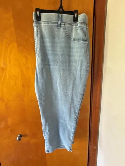 1X TERRA Sky Plus Size Pull-On Capri Jeggings Stretch Denim