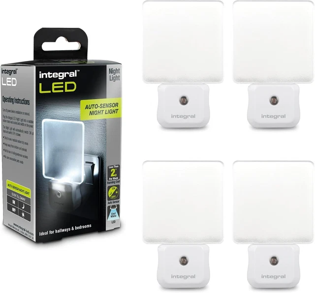 PLUG-IN NIGHT LIGHT with Dusk-to-Dawn Sensor | Auto On/Off | Soft Light ...