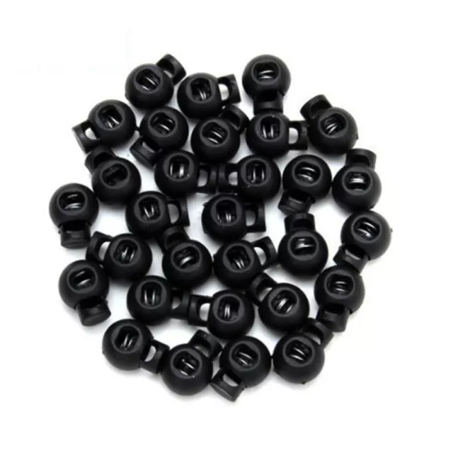 100 Pcs Spring Button Round Buttons Drawstring Toggle Stopper