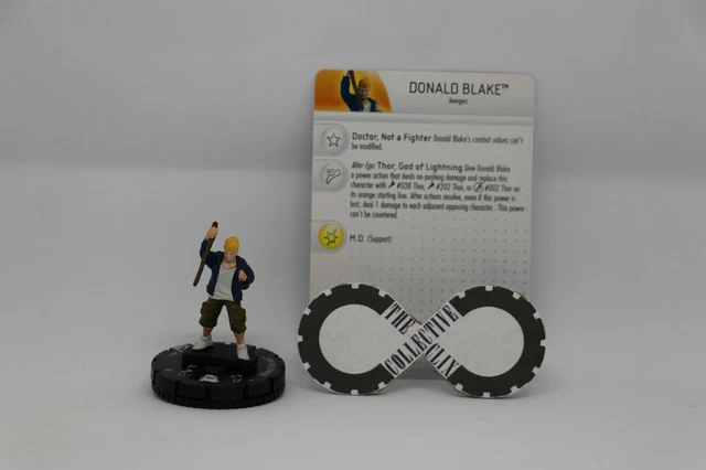 Heroclix - Donald Blake 010 - Chaos War - Common W/ Card