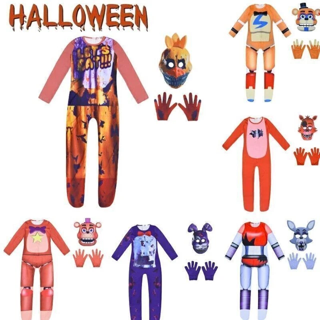 FNAF FIVE NIGHTS at Freddys Costume Pirate Cosplay Jumpsuit Set with ...
