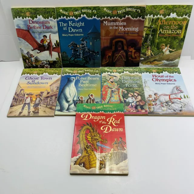 Magic Tree House Lot of 9 Books Mary Osborne Child Kids Chapter 1-3, 6, 10 more