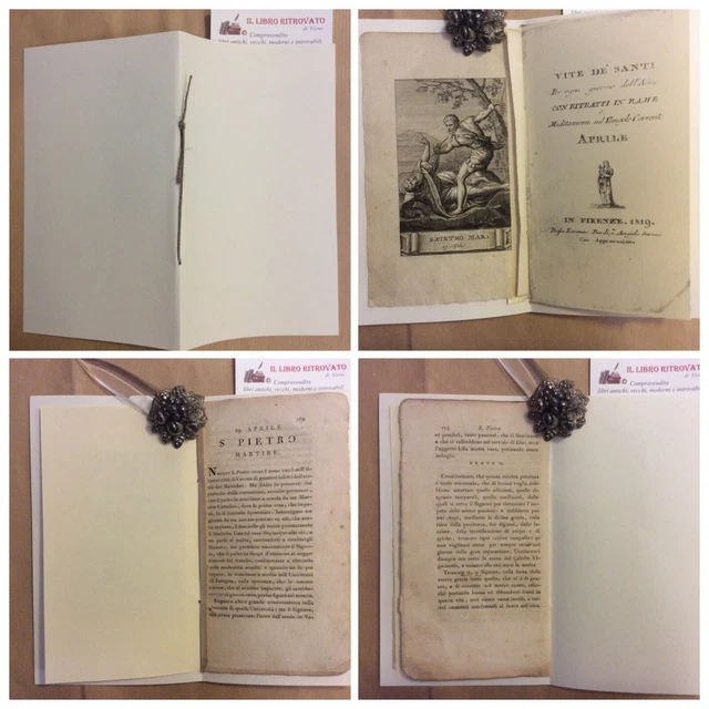 Stampa 29 Aprile San Pietro Incisione in rame 1819  meditazioni Vite dei Santi