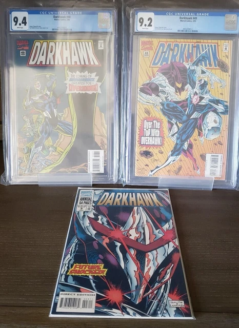 Marvel Darkhawk #48 CGC 9.4 WP & #49 CGC 9.2 WP & Bonus Annual #3 High Grade Raw