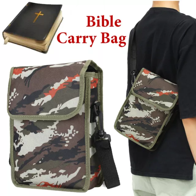 Bible Cover Zipper Protective Holy Book Tote Bag Religious Carrying Case