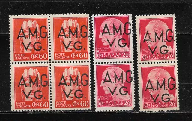 Italy 60C&20C Poste Italiane AMGVG Mint Block 8x (6x MNH,2xMH)  Stamp STA-6-531