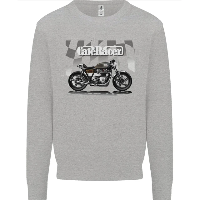 Cafe Racer Motorbike Motorcycle Biker Mens Sweatshirt Jumper