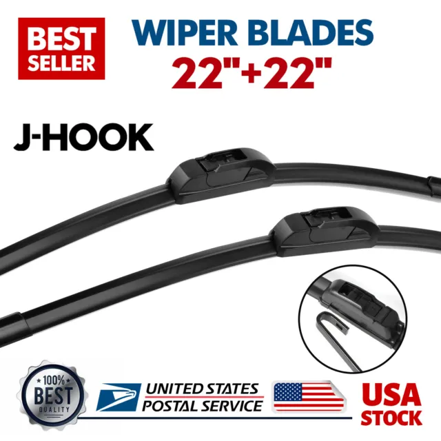 Front Genuine Windshield Wiper Blades Pair 22"+22" For Cadillac Escalade 02-05