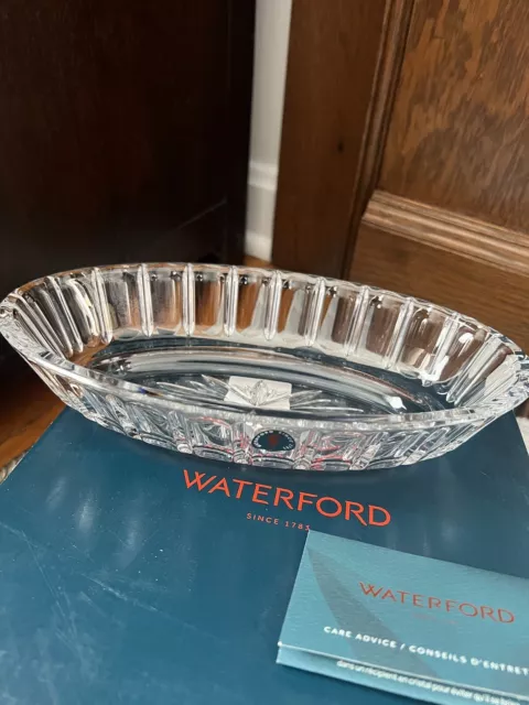 Waterford Crystal O'Connell 9" Inch Oval Serving Tray Dish - MIB Box