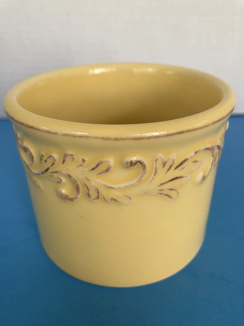 Campana De Mantequilla Amarillo Con Patrón Flor De Lis
