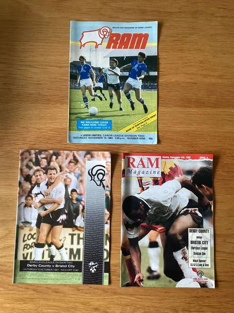 DERBY COUNTY HOME Football Programmes 1983 1991 1992 £0.99 PicClick UK