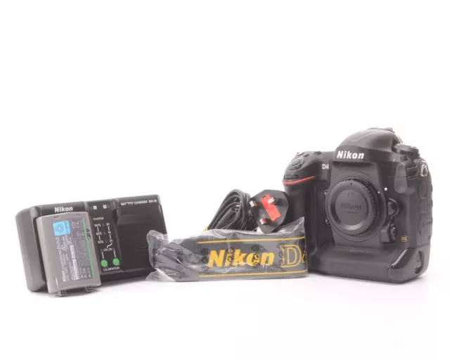 Nikon D4 16.2MP Digital SLR DSLR Camera - Black (Body Only) ***232,635 shots***