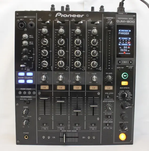 Pioneer DJM-800 DJ Digital Mixer Professional 4-Channel Work Great #17416