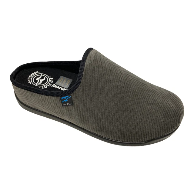 SCARPE CIABATTE PANTOFOLE Uomo Fly Flot 46 656 6Z Cotone Grigio