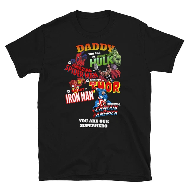 Marvel Dad Shirt Avengers Fathers Day T-Shirt Superhero Daddy Marvel Best Dad