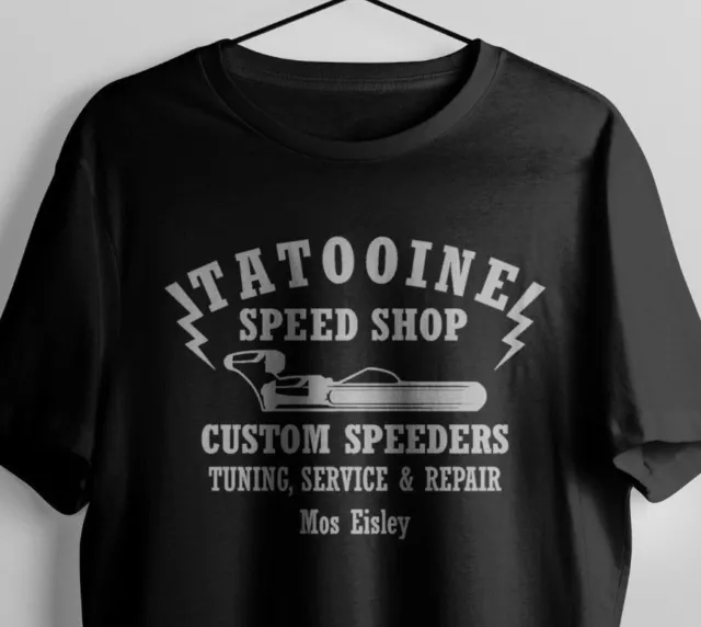 T-Shirt Tatooine Speed Shop Landspeeder Inspiriert T-Shirt T-Shirt S-Xxl