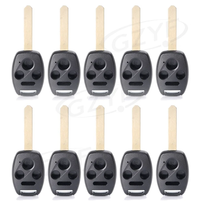 10pcs Remote Key Fob Shell Pad Case for Honda Accord 2004-2012 & CRV EX SE 05-06