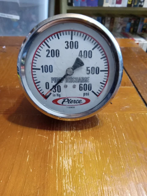 Pierce Firetruck 600 Psi Pump Discharge Guage