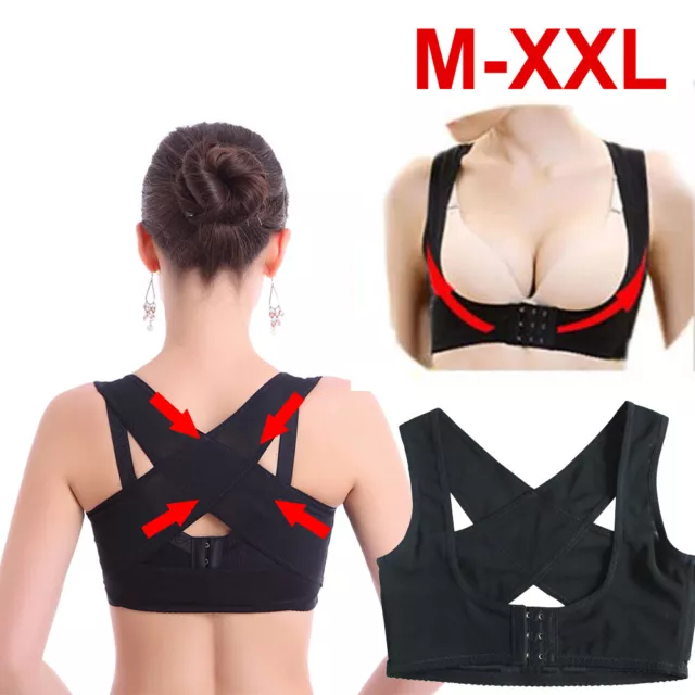 Women Back Chest Posture Corrector Brace Support Belt Adjustable Shoulder Vest