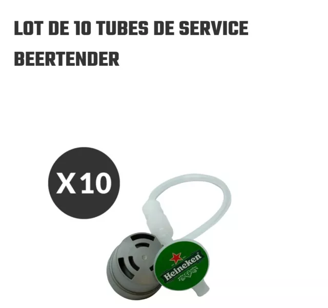 Promotion!!! Lot De 10 Tubes A Bières Beertender Neuf Sous Blister