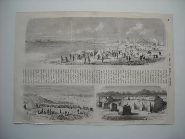 Gravure 1862. Tir De L’association Nationale Des Rifles A Wibledon Park, Londres