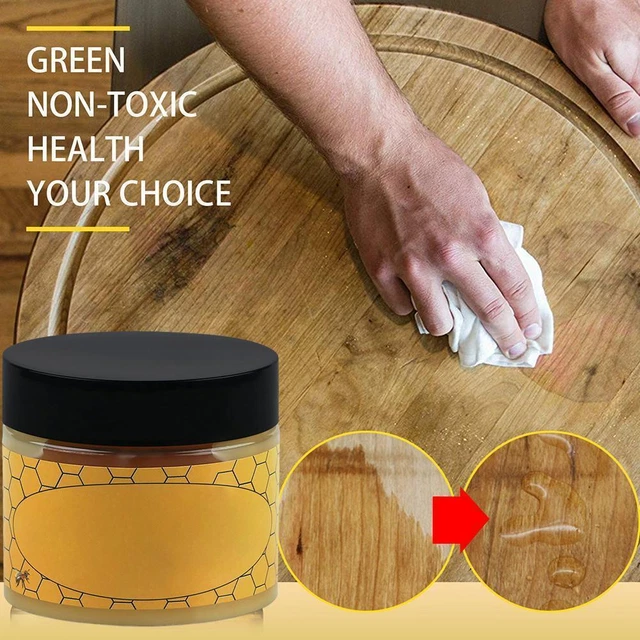 Piso esmalte de cera de abejas multiusos de madera natural para muebles G9Q7