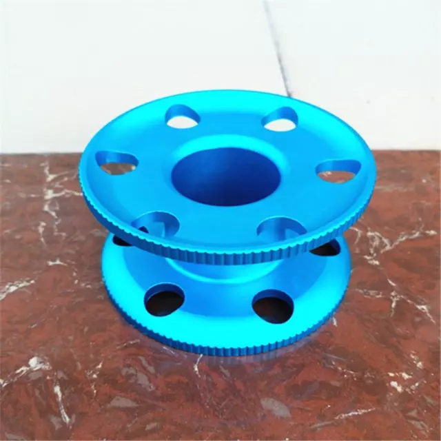 Compact Aluminum Alloy Diver Finger Reel Scuba Diving Tech Spool Blue 2