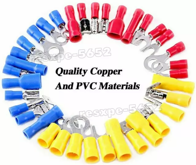 1200Pcs Assorted Insulated Electrical Wire Terminals Crimp Connectors Spade Sets 2