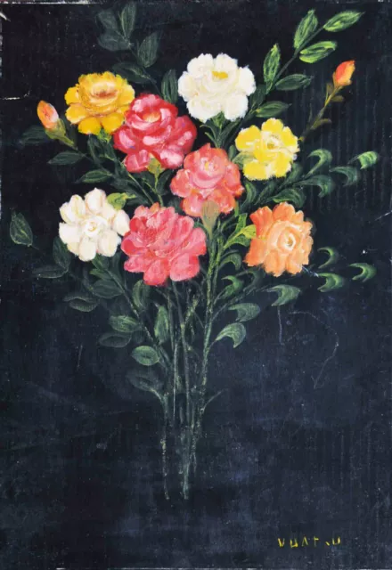 Mazzo di Rose Bunch of Roses - Dipinto Originale Painting 35x50 cm
