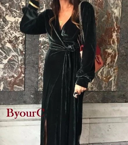 BNWT GENUINE ZARA New AW17 GREEN CROSSOVER VELVET DRESS Ref 7901/310 59.99  - PicClick UK