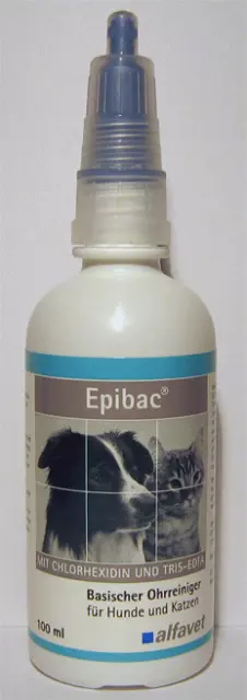 Epibac 100 ml basischer Ohrreiniger für Hunde / Katzen (155,00€ / L)