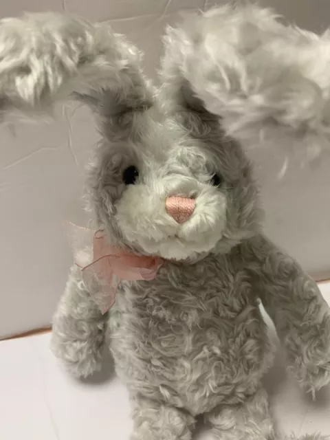VINTAGE Gund Buttercup Gray Bunny Rabbit Plush 16” Rare Rosette Swirl Fur 3684