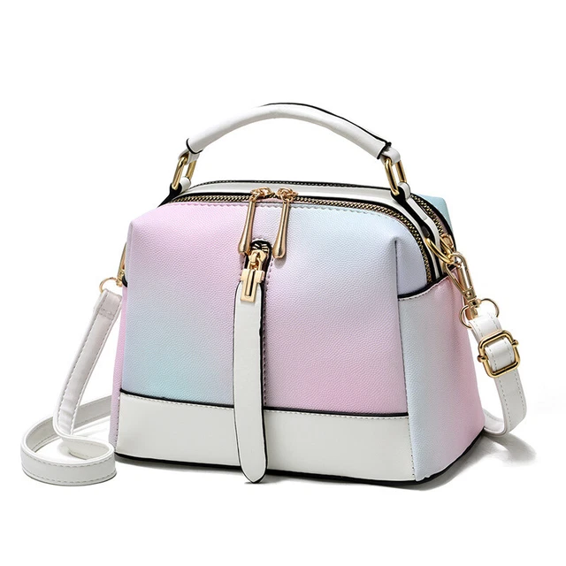Rainbow Multi-Color Shoulder Bag 2023 Ladies Fashion Texture Niche Crossbody Bag