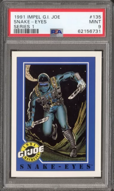 1991 Impel GI Joe - Series 1 - Snake Eyes #135 PSA 9 Mint - RARE! LOW POP!