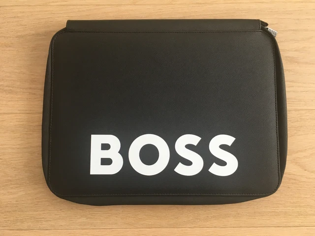 HUGO BOSS Tablet, iPad Etui, Aktentasche, Mappe DIN A4, schwarz - NEU