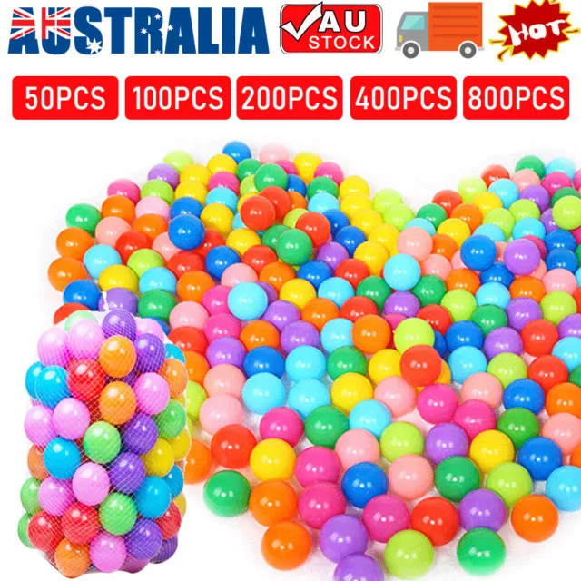 1-1000pcs Kids Ball Pit Ocean Balls Play Plastic Soft Toy Colourful Playpen Tent