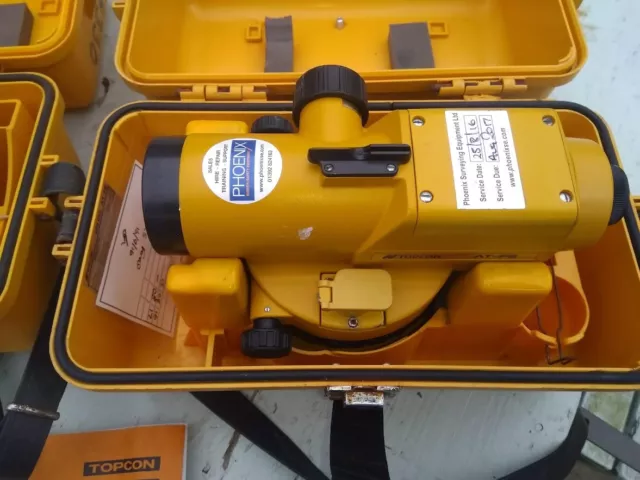 Ex Mod Surplus Topcon At-F6 Geometri Auto Livello Custodia Ottime Condizioni Ex Mod Surplus Topcon At-F6 Geometri Auto Livello Custodia Ottime Condizioni