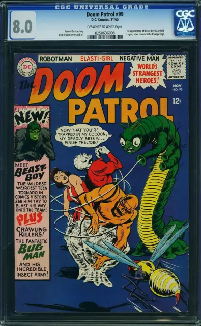 Doom Patrol 99 CGC 8.0 OWW 1st Appearance Beast Boy / Changeling Titans HBO Max