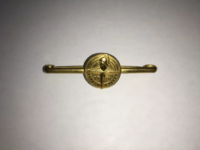 1951 Festival Of Britain Gilt Souvenir Bar Pin Brooch