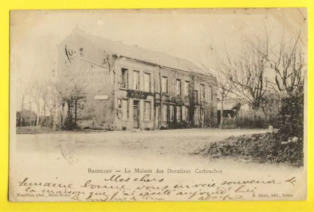 cpa de 1902 BAZEILLES (Ardennes) GUERRE FRANCO PRUSSIENNE 1870 Maison et Musée