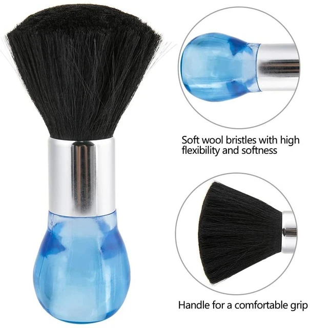 Neck Duster Brush Salon Stylist Barber Hair Cutting Make Up Cosmetic Body Blue