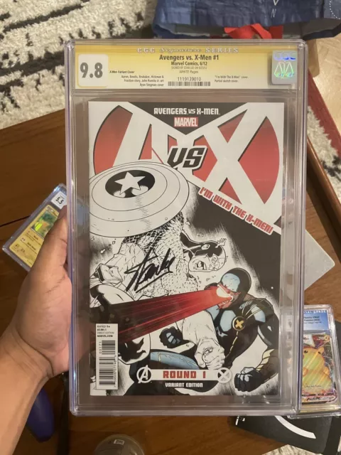 Avengers vs X-men 1 CGC 9.8 SIGN STAN LEE, MCU phase 5 HTF